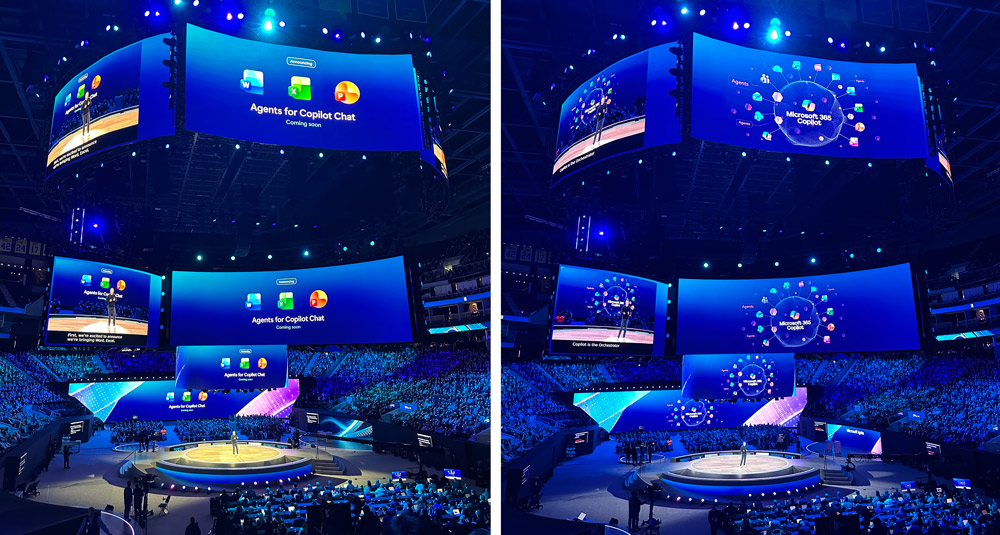 Kollegor framför Microsoft